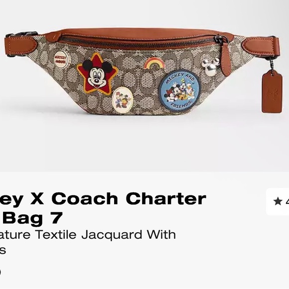 Coach Crossbody Bag with Disney Patches - Brown and Cream - Picture 11 of 15